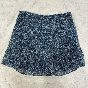 Lauren Conrad Mini Skirt XXL Pull On Chiffon Ditsy Floral Country Cottage NEW